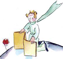 Le prince protège la fleur avec un paravent